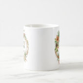 ボホ素朴クリスマスリースホリデーコーヒーマグ コーヒーマグカップ (中央)