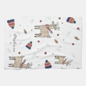 ボホ素朴クリスマス一家 キッチンタオル (横)