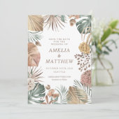 ボホ素朴グスタイリッシュリー秋結婚の セーブザデート (スタンド正面)