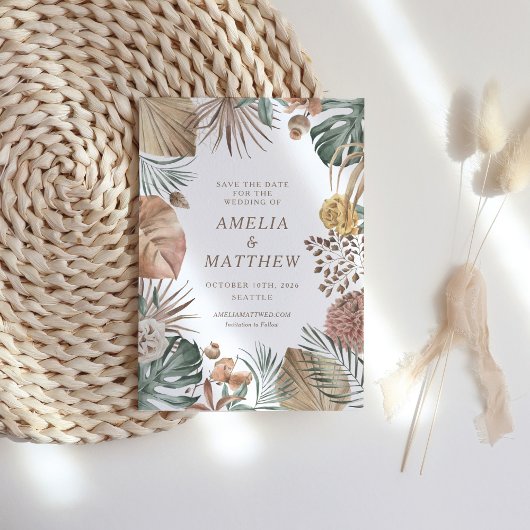 ボホ素朴グスタイリッシュリー秋結婚の セーブザデート