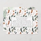 ボホ素朴グリーンリーブライダルシャワーレシピ ポストカード (正面/裏面)