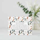 ボホ素朴グリーンリーブライダルシャワーレシピ ポストカード (スタンド正面)