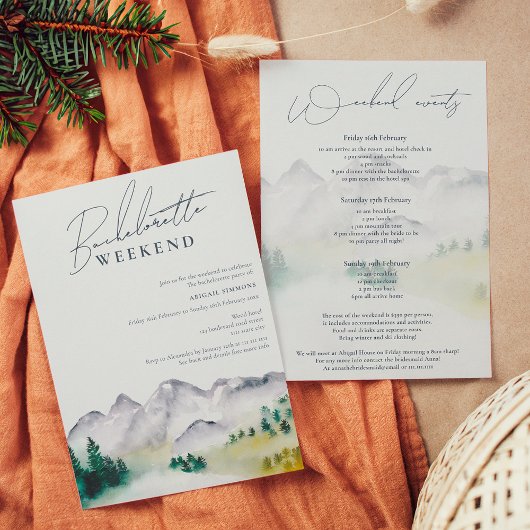 ボホ素朴コロラド山バチェロレッテ週末 招待状