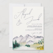ボホ素朴コロラド州の結婚山 招待状 (正面)