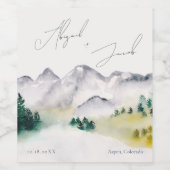 ボホ素朴コロラド州マウンテン結婚ズ ワインラベル (シングルラベル)