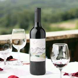 ボホ素朴コロラド州マウンテン結婚ズ ワインラベル