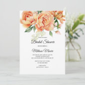 ボホ素朴コーラルピーチフラワーズグリーナリー 招待状 (スタンド正面)