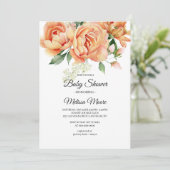 ボホ素朴コーラルピーチフラワーズグリーナリー 招待状 (スタンド正面)