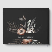 ボホ素朴ゴシックRust Black Botanical 結婚's ゲストブック (裏面)