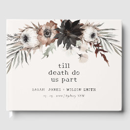 ボホ素朴ゴシックRust Black Botanical 結婚's ゲストブック