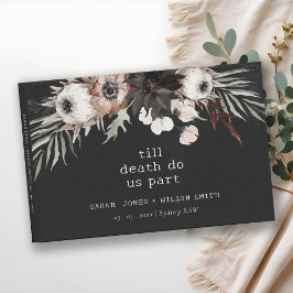 ボホ素朴ゴシックRust Black Botanical 結婚's ゲストブック