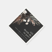 ボホ素朴ゴシックRust Black Botanical 結婚's スタンダードカクテルナプキン (角)