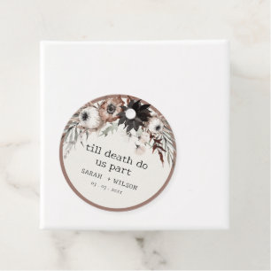 ボホ素朴ゴシックRust Black Botanical 結婚's フェイバータグ