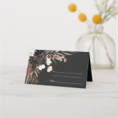 ボホ素朴ゴシックRust Black Botanical 結婚's プレイスカード (裏面)