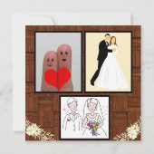 ボホ素朴ゴールデングリッタードリームキャッチャー結婚ズ 招待状 (裏面)