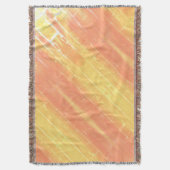 ボホ素朴サマーカジュアルイエローピーチパターンファイル スローブランケット (正面縦)