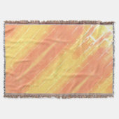 ボホ素朴サマーカジュアルイエローピーチパターンファイル スローブランケット (正面)