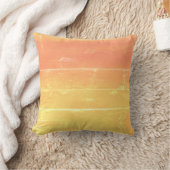 ボホ素朴サマーカジュアルイエローピーチパターン クッション (ブランケット)