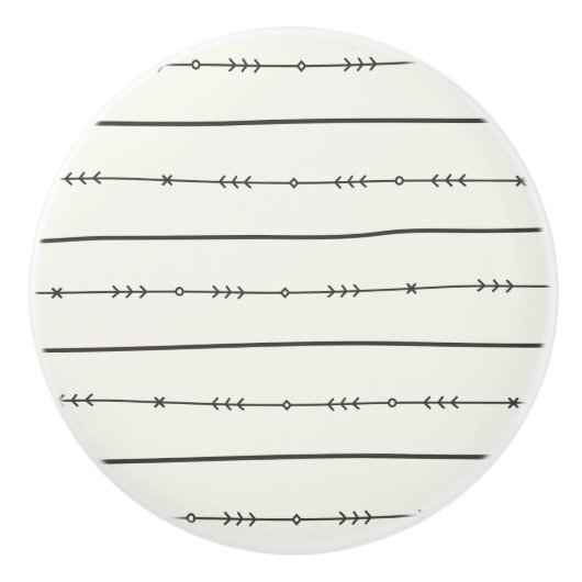 ボホ素朴シックトレンディーアモダンローアイボリー セラミックノブ (正面)