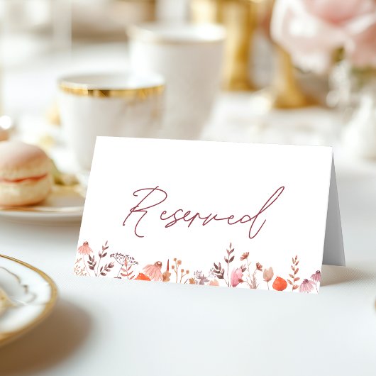 ボホ素朴シック山花結婚の予約 プレイスカード