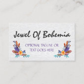 ボホ素朴シック結晶の宝石の羽水色 名刺 (正面)