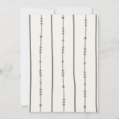 ボホ素朴シック赤ちゃんシャワーモダンクラフトミニマル 招待状 (裏面)