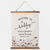 ボホ素朴シック野花結婚の歓迎 吊り下げ型タペストリー (正面)