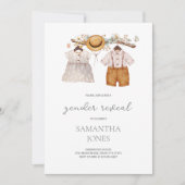 ボホ素朴ジェンダー暴露招待状 招待状 (正面)