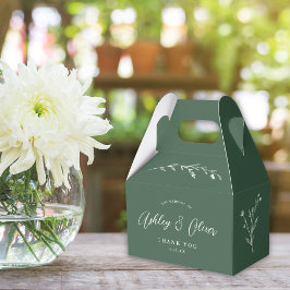 ボホ素朴セージ緑の野草結婚の フェイバーボックス