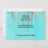 ボホ素朴ティール(緑がかった色)ウエスタンサンフラワーズカウスカル セーブザデート (裏面)