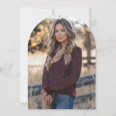 ボホ素朴テラコッタアーチフォトブライダルシャワー 招待状 (裏面)