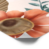 ボホ素朴テラコッタフローラプラグ結婚抜き ポスター (角)