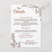 ボホ素朴テラコッタワイルドルフォ結婚ワーの詳細 エンクロージャーカード (正面)