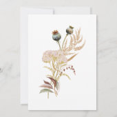 ボホ素朴デリケート秋ワイルドフラワー結婚ズ 招待状 (裏面)