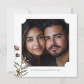 ボホ素朴デリケート秋山花結婚の写真 セーブザデート (裏面)