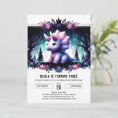 ボホ素朴トリケラトプス誕生日 招待状 (スタンド正面)