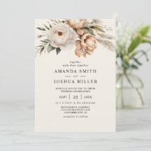 ボホ素朴ドライ花模様&パンパスグラス結婚ズ