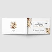 ボホ素朴ニュートラルフローラ結婚ズゲストブック ゲストブック (全面)