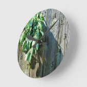 ボホ素朴ハーブBarn-wood ラウンド壁時計 (傾斜)