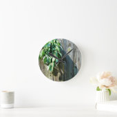 ボホ素朴ハーブBarn-wood ラウンド壁時計 (ホーム)