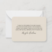 ボホ素朴バラと蘭の水彩花 ノートカード (裏面)