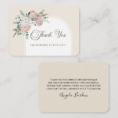 ボホ素朴バラと蘭の水彩花 ノートカード (正面/裏面)