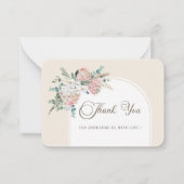 ボホ素朴バラと蘭の水彩花 ノートカード (正面)