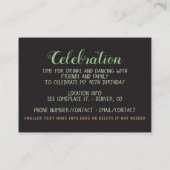 ボホ素朴バースデーパーティーミニ招待状カード 名刺 (裏面)