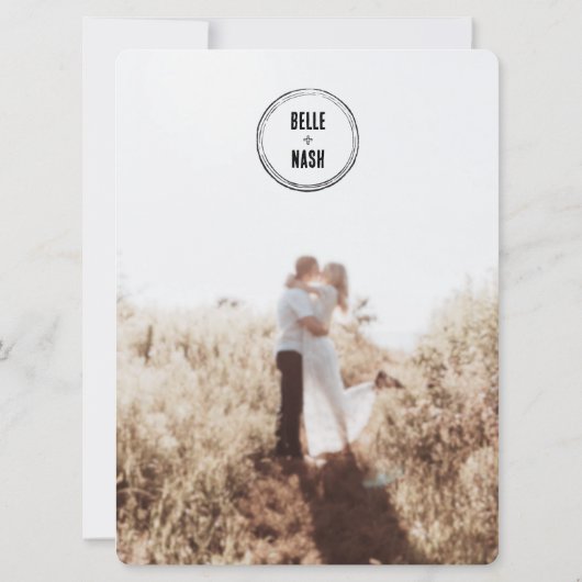 ボホ素朴バーン結婚式招待状 招待状 (裏面)