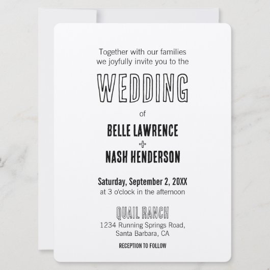 ボホ素朴バーン結婚式招待状 招待状 (正面)