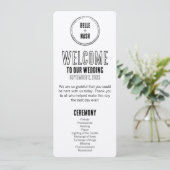 ボホ素朴バーン結婚式 プログラムと写真 (スタンド正面)