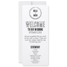 ボホ素朴バーン結婚式 プログラムと写真