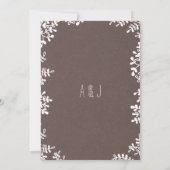 ボホ素朴パステルフラワーリース結婚ズ 招待状 (裏面)
