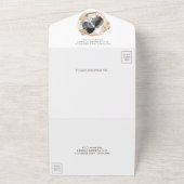 ボホ素朴パンパスグラスドライパーム葉ズ結婚ズ オールインワン招待状 (外側)